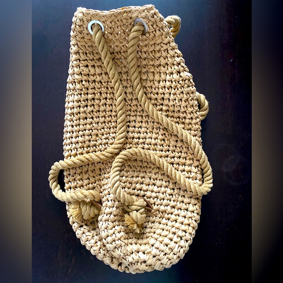 Zara paper raffia backpack - Picture 2 of 6